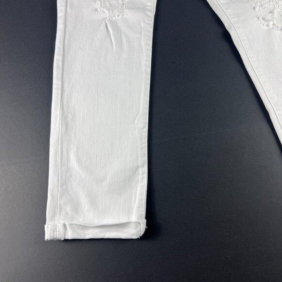 Hudson Jeans Women's 28x26* Natalie Mid Rise Slim Boyfriend White Denim Tag 25 - Picture 6 of 16